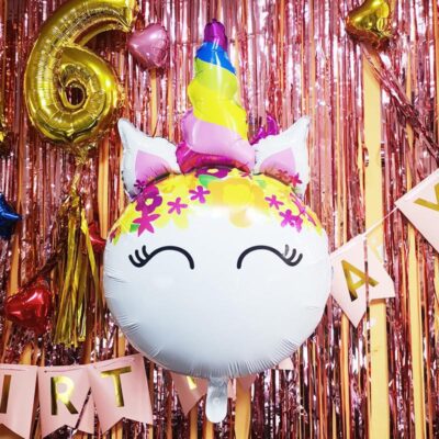 unicorns head foil Balloons