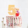 Age Cake Topper - Age Five Age 5 teddy bear birthday cake topper acrylic, Auckland NZ