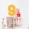 Age Cake Topper - Age Nine Age 9 teddy bear birthday cake topper acrylic, Auckland NZ