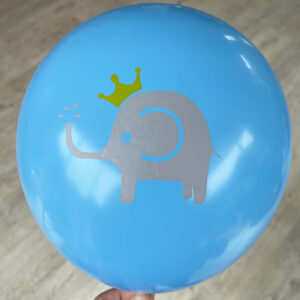 Baby shower blue elephant balloon 12 inch 28cm, Auckland NZ