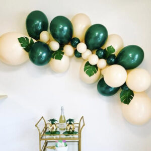 Nude blush jewel teal DIY balloon garland kit, party decoration Auckland NZ