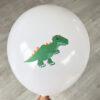 Green T-Rex dinosaur latex balloon 12 inch helium quality, Auckland NZ