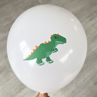 Green T-Rex dinosaur latex balloon 12 inch helium quality, Auckland NZ