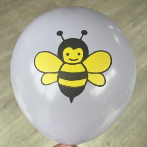 Honey bee grey party balloon 12 inch 28cm, Auckland NZ