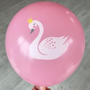 Baby shower white swan pink balloon 12 inch 28cm, Auckland NZ