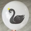 Baby shower black swan white balloon 12 inch 28cm, Auckland NZ