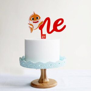 Baby Shark One 1st birthday cake topper red, Auckland NZ
