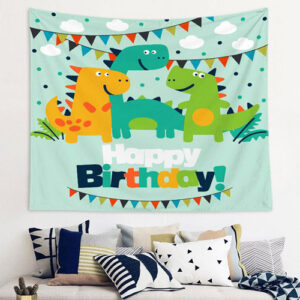 Dinosaur party scene setter wall backdrop PWB01 premium fabric, Auckland NZ