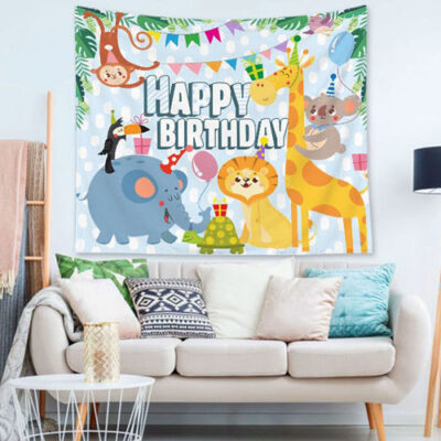 Birthday Party wall Backdrop Banner Birthday Party wall Backdrop Banner