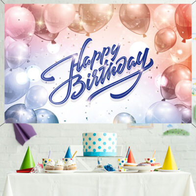 Birthday Party Wall Backdrop Banner