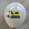 CARTOON Digger-Grey Digger party balloon grey 12 inch 28cm helium quality, Auckland NZ