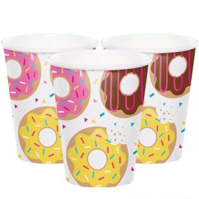 Donut Time paper cups 266ml 8 pieces, Auckland NZ