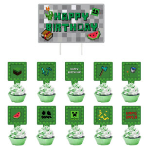 Minecraft cake topper sets
