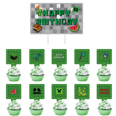 Minecraft cake topper sets