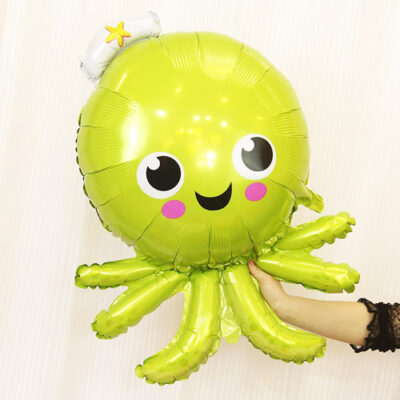 Octopus Foil Balloon Octopus ocean party foil balloon 64x89cm air fill, Auckland NZ