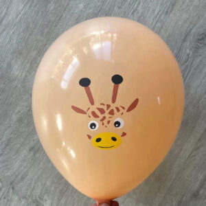 Giraffe safari theme latex balloon 12 inch helium quality, Auckland NZ