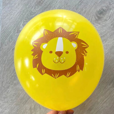 Lion safari theme latex balloon 12 inch helium quality, Auckland NZ