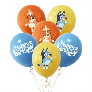 Bluey party latex balloon package 6 pieces 12 inch helium quality, Auckland NZ