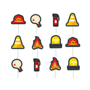 Firetruck cupcake toppers 12 pieces, Auckland NZ