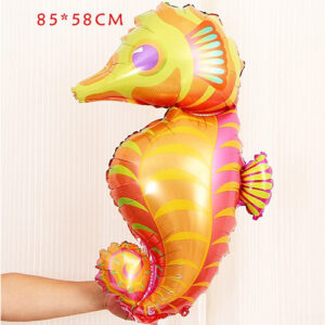 Seahorse ocean party foil balloon 56x94cm helium quality, Auckland NZ