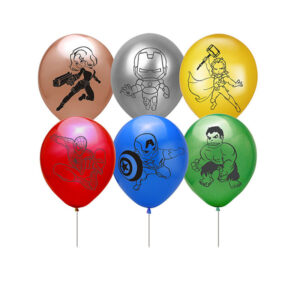 Superhero Avenger balloon package 6 pieces 12 inch helium quality, Auckland NZ