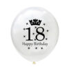 18th Clear Happy Birthday Balloon 18th Birthday clear crown latex balloon 12 inch helium quality, Auckland NZ