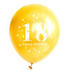18th gold Happy Birthday Balloon 18th Birthday gold latex balloon 12 inch helium quality, Auckland NZ