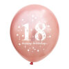 18th Rose Gold Happy Birthday Balloon 18th Birthday rose gold latex balloon 12 inch helium quality, Auckland NZ