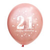 21th Rose Gold Happy Birthday Balloon 21st Birthday rose gold latex balloon 12 inch helium quality, Auckland NZ