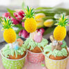 3D Pineapple Cupcake toppers a 3D Pineapple Cupcake toppers