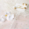 Cake topper Love with gold balls a Cake topper Love with gold balls