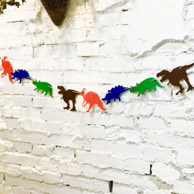 Dinosaur Banner Dinosaur wall backdrop banner 2.5m felt cloth, party Auckland NZ