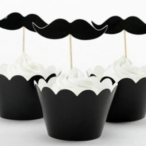 Mustache cupcake toppers