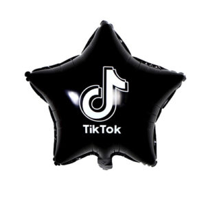 Tik Tok Black star Foil Balloon
