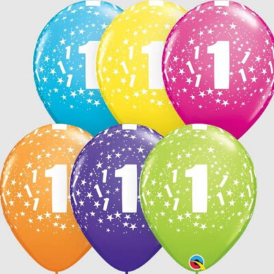 Tropical 1st birthday balloons 1st birthday balloons tropical stars 11 inch 6 colours, Auckland NZ