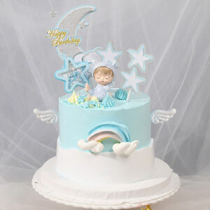 Birthday cake topper blue moon 5 pieces, Auckland NZ