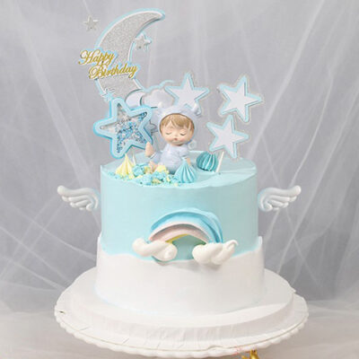 Birthday cake topper blue moon 5 pieces, Auckland NZ