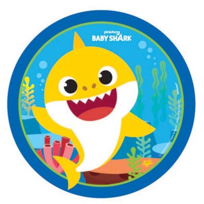 Baby Shark birthday party paper plates 17cm pack of 8, Auckland NZ