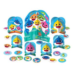Baby Shark birthday party table decorating kit centrepieces confetti, Auckland NZ