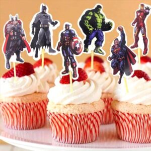 Superhero cupcake toppers 24 pieces, Auckland NZ
