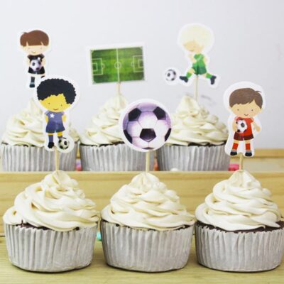 Soccer party cupcake toppers 24 pieces, Auckland NZ