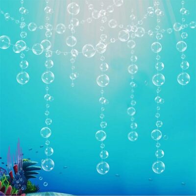 White Transparent Bubble Garlands White transparent bubble garland 1.8m floating party decoration, Auckland NZ