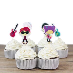Music kids party cupcake toppers 24 pieces, Auckland NZ