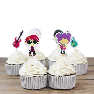Music kids party cupcake toppers 24 pieces, Auckland NZ