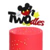 Oh Twodles Mickey Mouse cake topper acrylic 2nd birthday, Auckland NZ