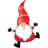 Giant Gnome Christmas foil balloon 107cm 42 inch Qualatex, Auckland NZ