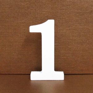 Free standing wood number 1 decoration, Auckland NZ