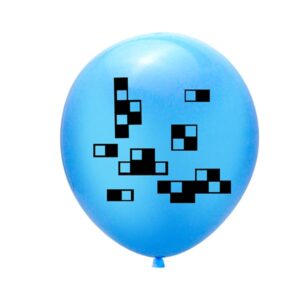 Minecraft party blue latex balloon 12 inch helium quality, Auckland NZ