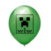 Minecraft party green latex balloon 12 inch helium quality, Auckland NZ