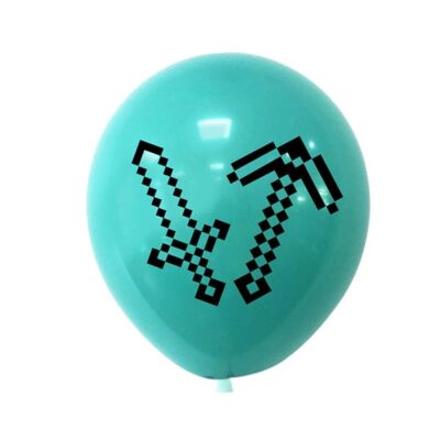 Minecraft party Tiffany green latex balloon 12 inch helium quality, Auckland NZ